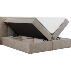 MKS Meble Boxspringbett 160 x 200 cm H3 Beige
