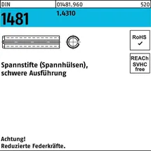 F. REYHER Nchfg. GmbH & Co. KG Spannstift DIN 1481 2x 10 1,4310 schwere Ausführung 100 Stück