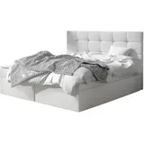 Mirjan24 Boxbett, Weiß, Holzwerkstoff, H3, Rechteckig, 180x200 cm, Schlafzimmer, Betten, Boxspringbetten