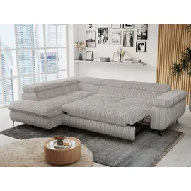 MKS Meble Eckcouch Cord 3-Sitzer Grau