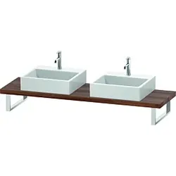 Duravit L-Cube Konsole LC101C07979 Stärke 4.5 cm, nussbaum natur, für Aufsatzbecken, variabel