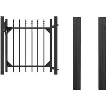 GAH Alberts Einzeltorset Chaussee 1,0 x 10 m matt/schwarz