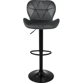 ML-Design Barhocker 2er Set 59-79 cm Grau