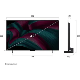 LG OLED42C57LA 42" 4K OLED evo AI Smart TV C5