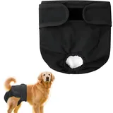 Hundewindeln Für Hündinnen,Wiederverwendbare Hundewindeln,Hygienische Waschbare Windel Hund,Für Weibliche Haustiere Hochsaugfähige Nkontinenz (XL, Schwarz)