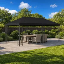vidaXL Pavillon-Blendenbezug 6 x 3 m Schwarz
