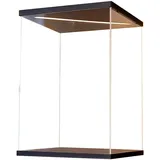 Acryl Vitrine Transparente, Beleuchtete Acrylvitrine, Stapelbare Sammlervitrine 25, 30, 35, 40, 45, 50, 55, 60 cm Hoch, Große Spielzeugwürfel mit Tür(20x20xH45cm/8x8x18in)