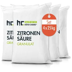 4 Zitronensäure Granulat in Lebensmittelqualität