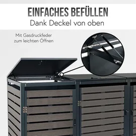 MCW Mülltonnenverkleidung K14 264 x 119 x 84 cm grau