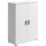 home collective Mehrzweckschrank weiß Holzwerkstoff, 75x104x35 cm Waschküche, Mehrzweckschränke