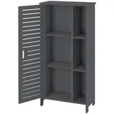 [en.casa] Badezimmerschrank Vansbro 96x48x24 cm WPC Dunkelgrau