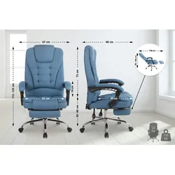 CLP Bürostuhl Oxygen Stoff blau