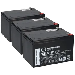Kompatibler Akku E Roller E Scooter Quad E Bike 36V 3x 12V 12Ah AGM QB