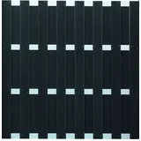 GROJA Sichtschutzzaun-Element Quadratisch 180 x 180 cm Anthrazit/Aluminium