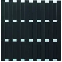 GROJA Sichtschutzzaun-Element Quadratisch 180 x 180 cm Anthrazit/Aluminium
