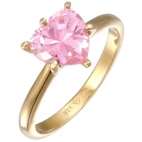 Elli Herz Zirkonia Verlobungsring Solitär 925 Silber Ringe Damen