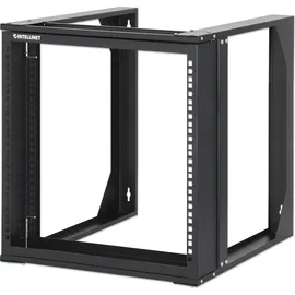 Intellinet Network Solutions Wandschrank 19" Open Frame 2 Stangen Flat Pack 9U Schwarz