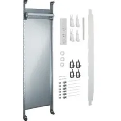 Hager UF211NW Komplettfeld Multimedia, universZ, 900mm, 1-feld, mit 6xPatchmodulen RJ45.Einbausatz für Multimediaanwendungen zum Einbau in