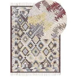 Beliani Teppich, mehrfarbig 140 x 200 cm geometrisches Muster Kurzflor FENER Bunt
