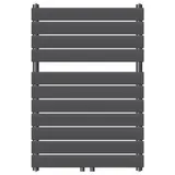 ECD Germany Badheizkörper Steam 600x800 mm Anthrazit mit Mittelanschluss 50mm, Einlagig, Flach, Vertikal, Design Heizkörper Handtuchwärmer Handtuchtrockner Handtuchheizkörper Paneelheizkörper Heizung