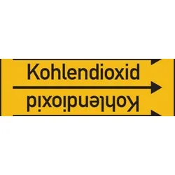 Rohrleitungskennzeichen Kohlendioxid - 33000x90 mm Folie selbstklebend