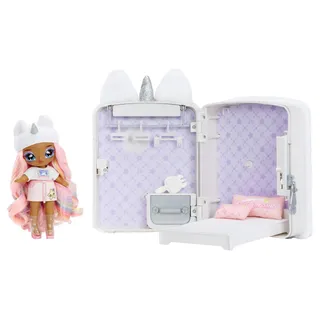 MGA Entertainment Na Na Na Surprise 3-in-1 Backpack Bedroom Unicorn Playset- Whitney Sparkles