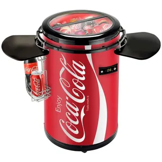 Salco SPC-55CC Coca Cola Party-Cooler Kühlschrank (50 l, 830 mm hoch, Rot)