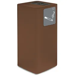 Stil Casa PURE Aschenbecher, lackierter Stahl, 30x30xh. 65 cm, magnetisches Piktogramm Aschenbecher, Schale mit Stahlobergrill, corten.