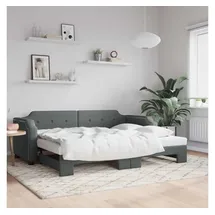 vidaXL Tagesbett 90 x 190 cm Dunkelgrau