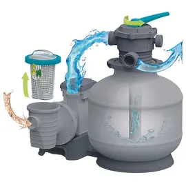 BESTWAY  Flowclear Sandfilteranlage mit Zeitschaltuhr 11.355 l/h 500 W (2025) grau/blau