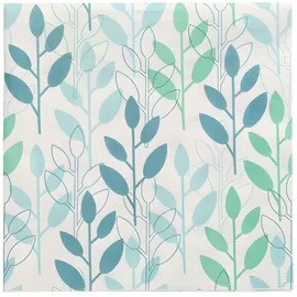 Papstar Servietten, 3-lagig 1/4-Falz 33 cm x 33 cm blau Branches