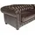 vente-unique Chesterfield Ledersofa 3-Sitzer - 100% Büffelleder - Braun - BRENTON