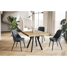 alpimeble Rico 90 x 77 x 90 cm naturbelassen/schwarz