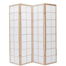miliboo Japanischer Paravent Ikuyo, Holz und Papier