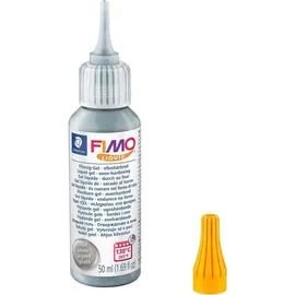 Staedtler 8050-81 ST FIMO Liquid Gel, ofenhärtendes Gel, fließfähige Konsistenz, in Kunststoff-Flasche mit 50 ml, Farbe silber, 8050-81