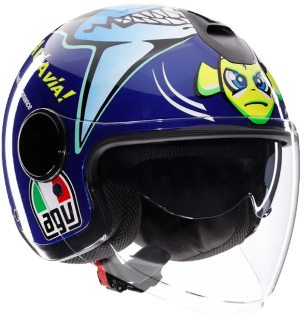 AGV Eteres Rossi Misano 2015 Jet Helm, blauw, 2XL Voorman