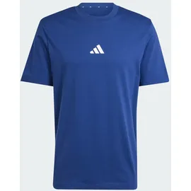 adidas Essentials Small Logo Single Jersey Kurzarm-T-Shirt Dark Blue / White XL