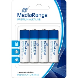MediaRange Premium Alkaline Mignon AA, 4er-Pack (MRBAT104)