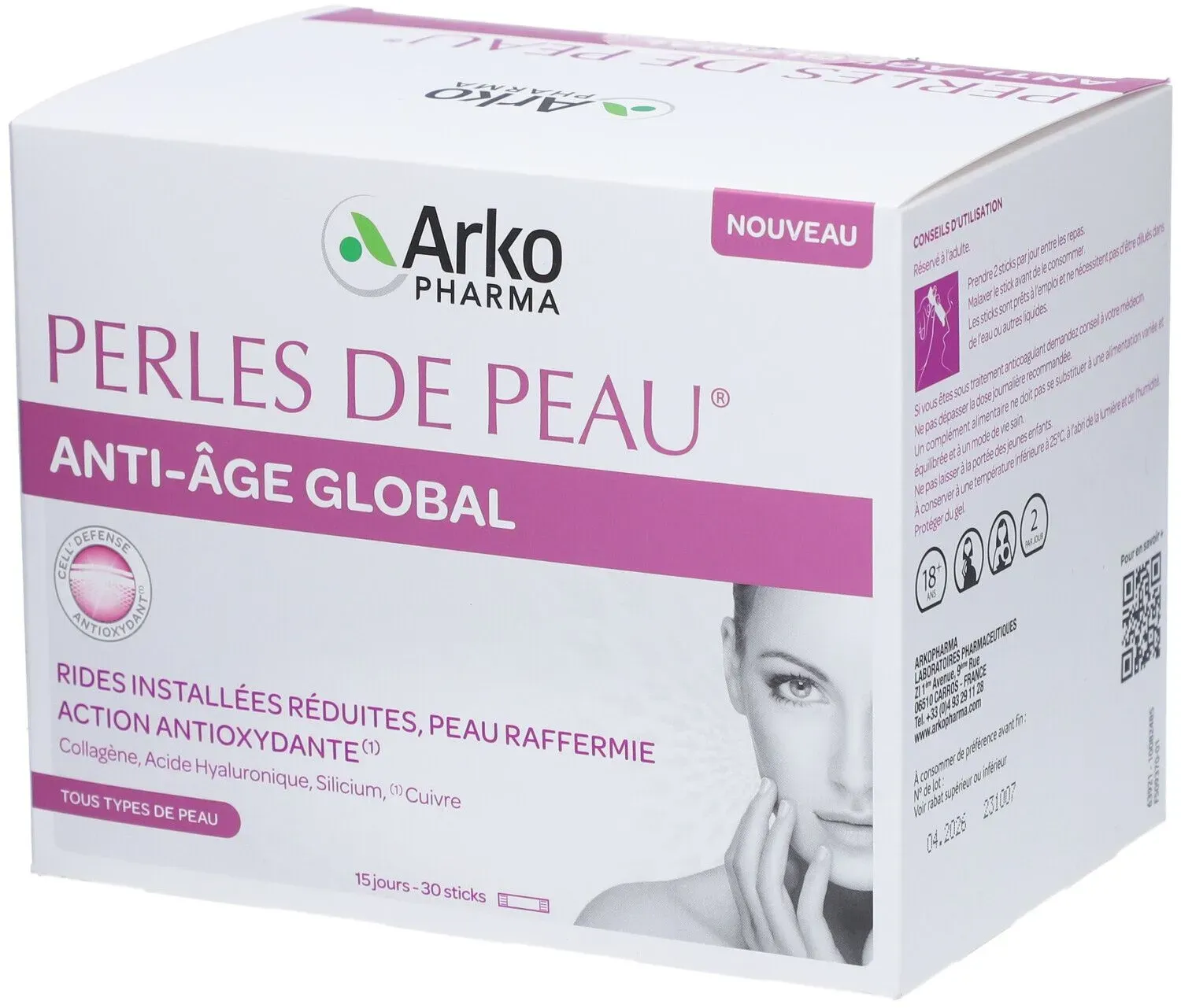 Arkopharma Perles de Peau® Anti-âge Global 30 poudre
