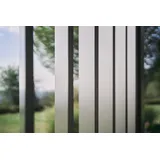 Biohort Lamellenwand 1 Stück 2,46 x 2,35 x 0,10 m Quarzgrau-Metallic