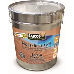 SAICOS Holzspezialöl, schwarz, Premium Schutz für alle Holzterrassen und Gartenmöbel, 10 Liter - Eimer