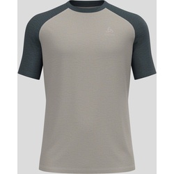 Odlo The Ascent Performance Wool 125 T-shirt silver cloud - dark slate (10861) XL