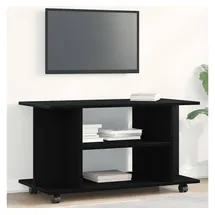 vidaXL TV-Schrank mit Rollen 80x40x45 cm Schwarz Eichen-Optik Holz