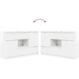 vidaXL Sideboard 100 x 30 x 65,6 cm Weiß