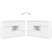 vidaXL Sideboard 100 x 30 x 65,6 cm Weiß