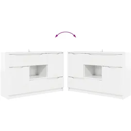 vidaXL Sideboard 100 x 30 x 65,6 cm Weiß