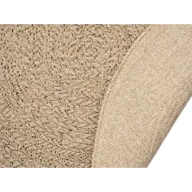 The CarPET Teppich THE CARPET "Kansas", beige (natur), H:1mm Ø:80cm, Polypropylen, Teppiche, Teppich, moderner robuster In und Outdoor Teppich Jute Look