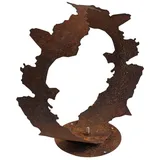 Estexo Dekofigur Gartendeko Edelrost Skulptur Gartenskulptur Rost Figur Dekoration Deko 38 cm