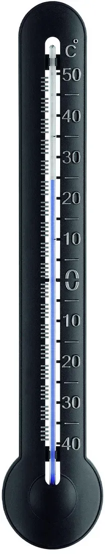 TFA Dostmann 12.3048, Elektronisches Umgebungsthermometer, Indoor/Outdoor, Schwa