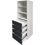 Hti-Living Kommode 50 x 40 x 161 cm Grau